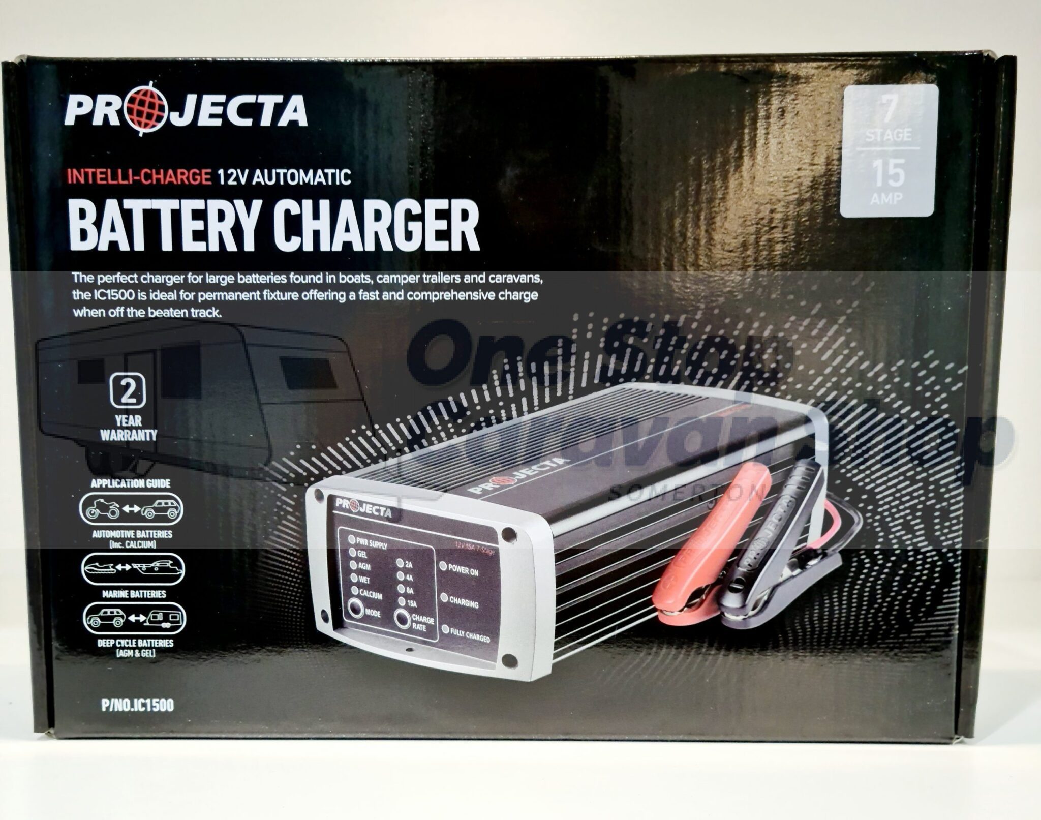 12V AUTOMATIC 15A 7 STAGE BATTERY CHARGER LITHIUM, AGM, GEL PART NO ...