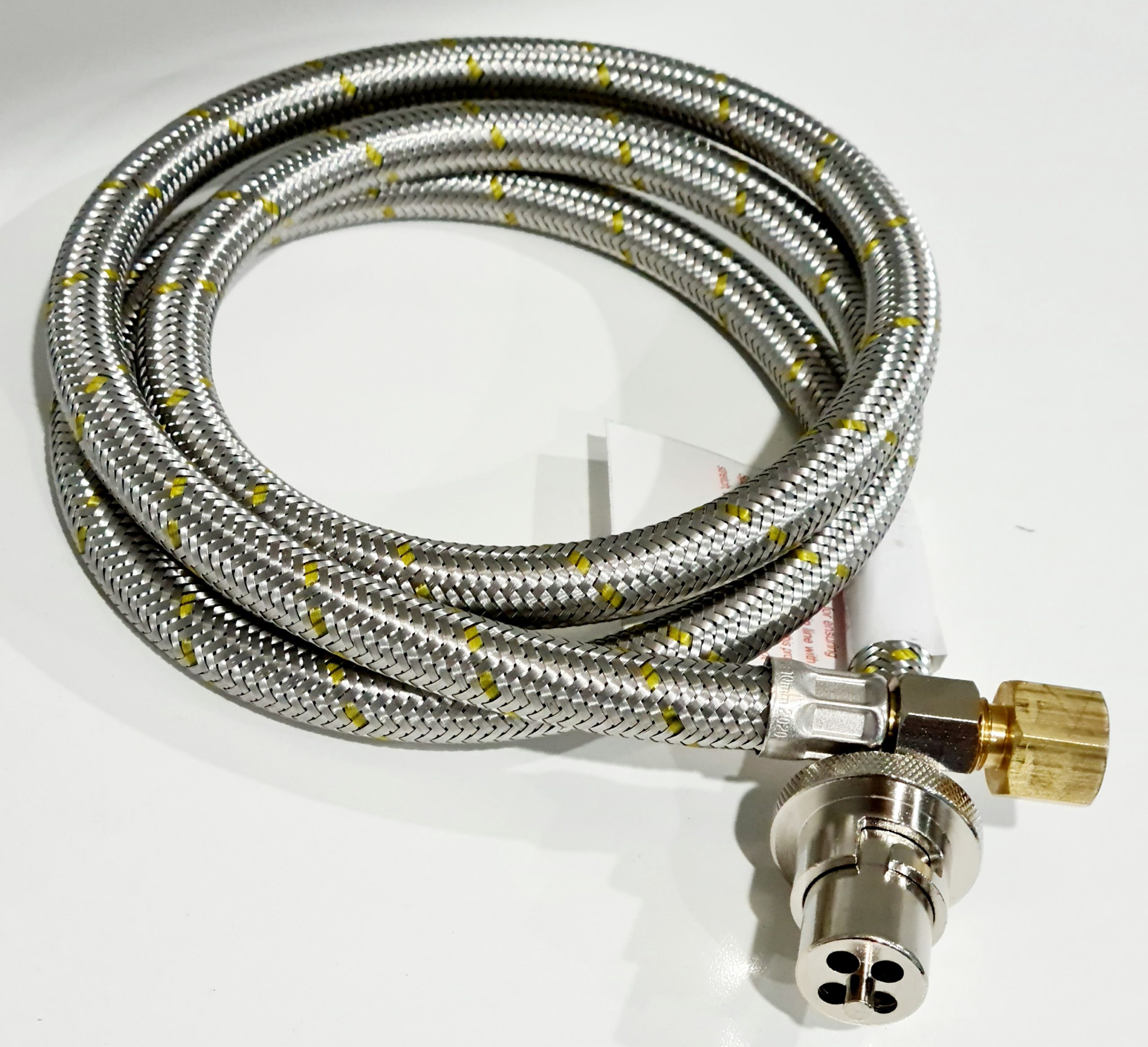 Gas Bayonet Hose 1.5m Inverted Flare 1/4 FBSP with Adaptor for Webber 3 ...