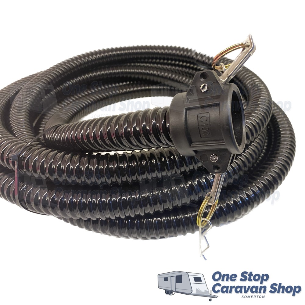 6m 25mm Flat Out Sullage Waste Grey Water Hose & Reel - Caravan